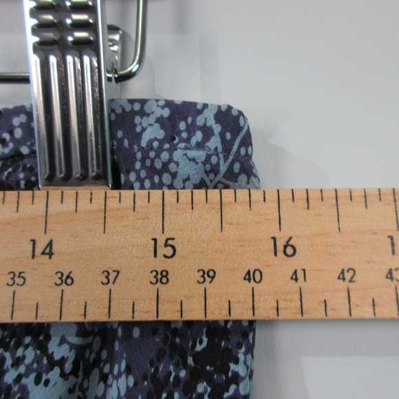 Sundance 100% Silk Maxi Skirt 8 Blue Floral Lined Flowy Layered Boho Casual 150 - Picture 6 of 8